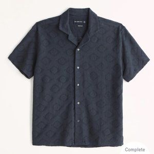 ABERCROMBIE & FITCH MEN'S SWEATER POLO SHIRT